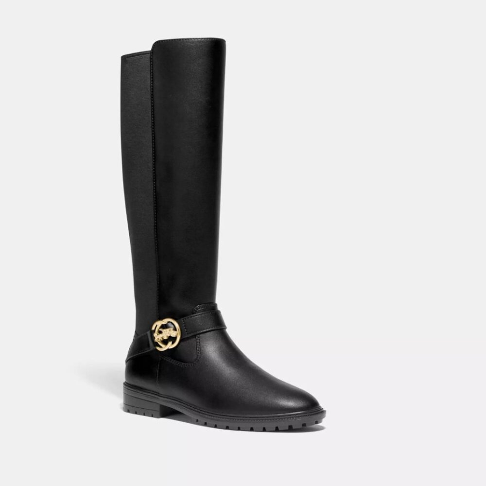 NIB Coach Farrah Tall Boots Size 9B Black